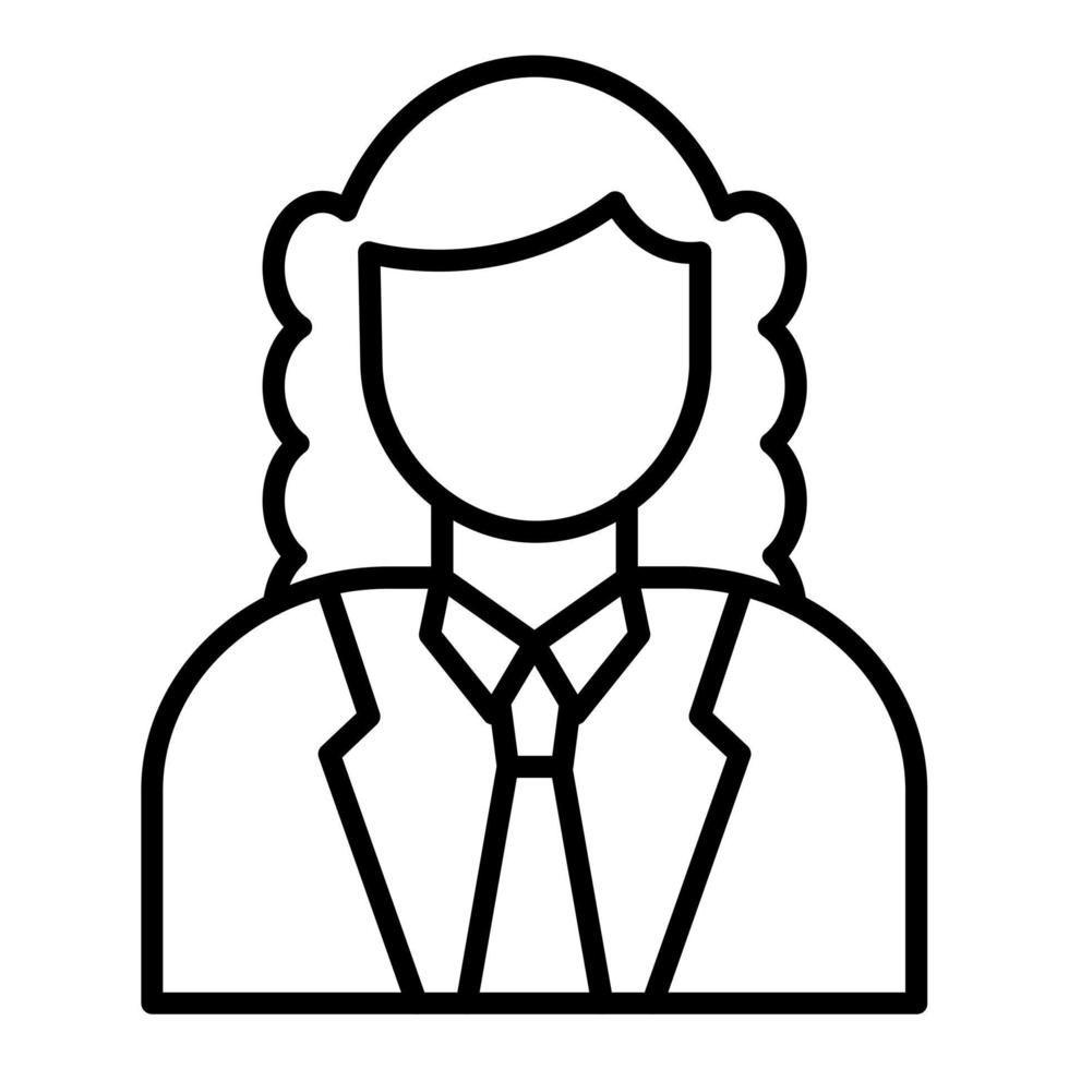 Judge Female Icon Style vector