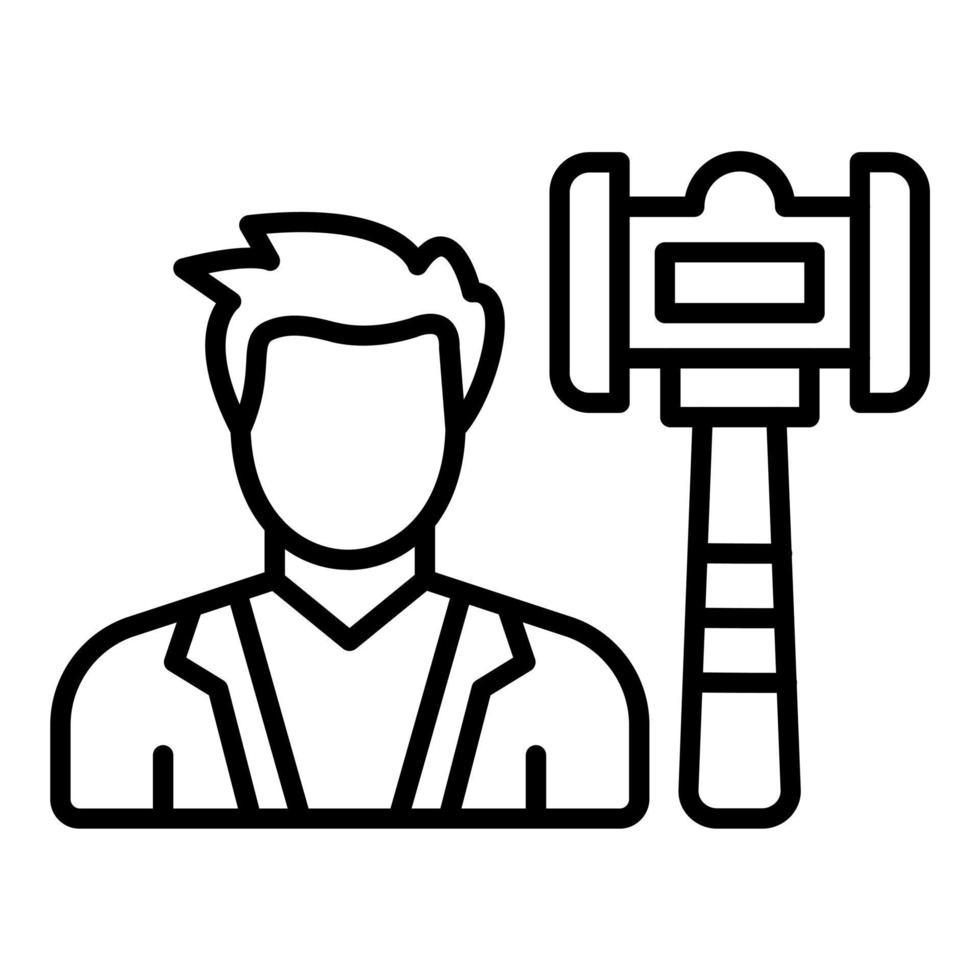 Judge Male Icon Style vector