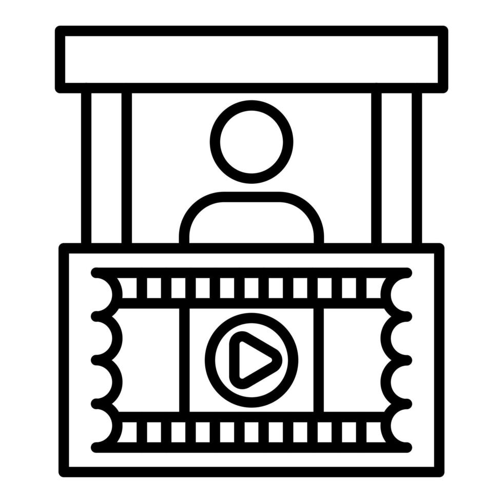 Ticket Office Icon Style vector