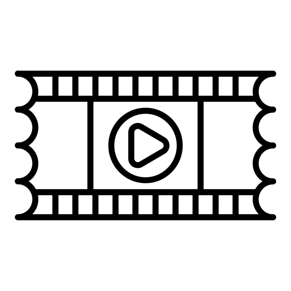 Cinema Ticket Icon Style vector