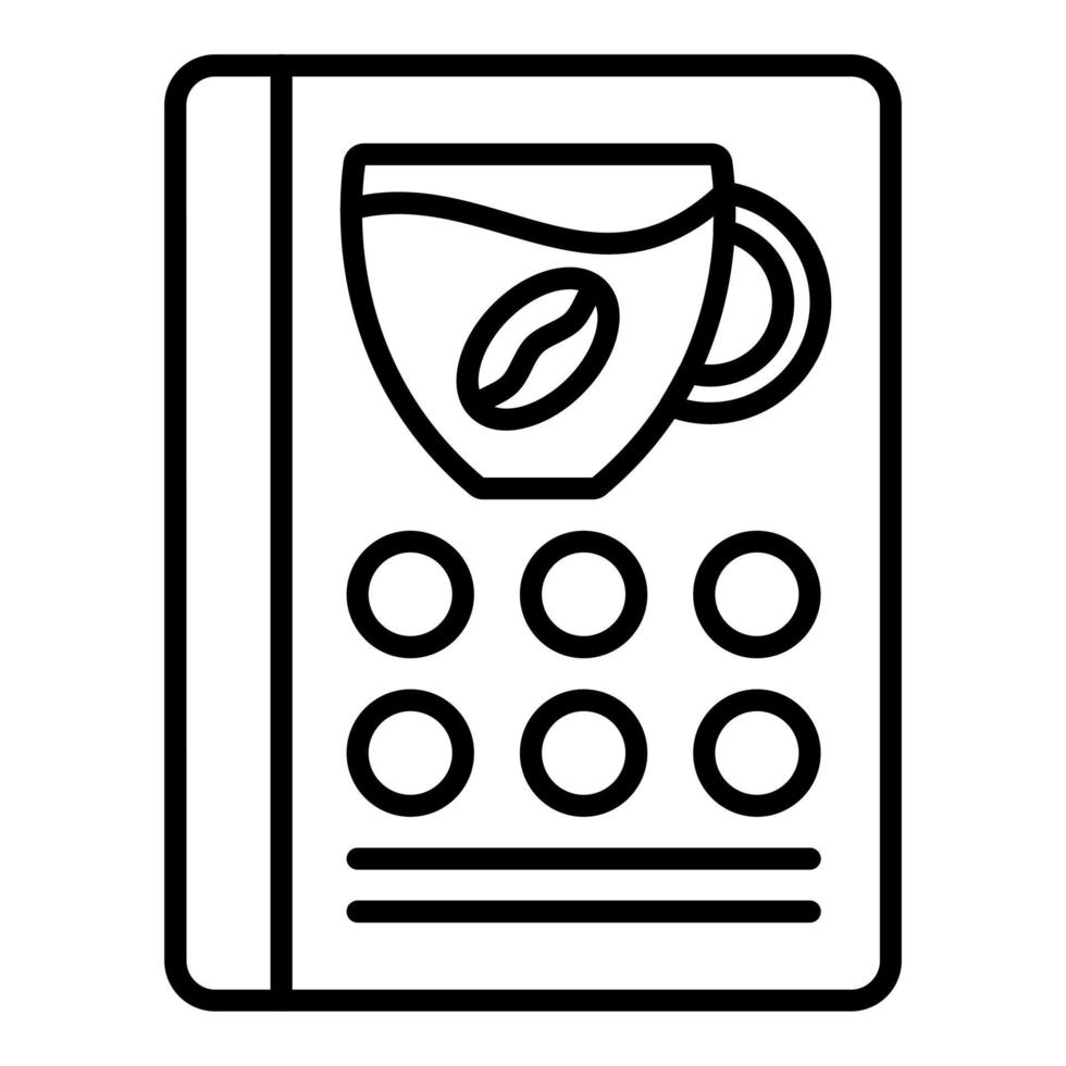 café tarjeta icono estilo vector