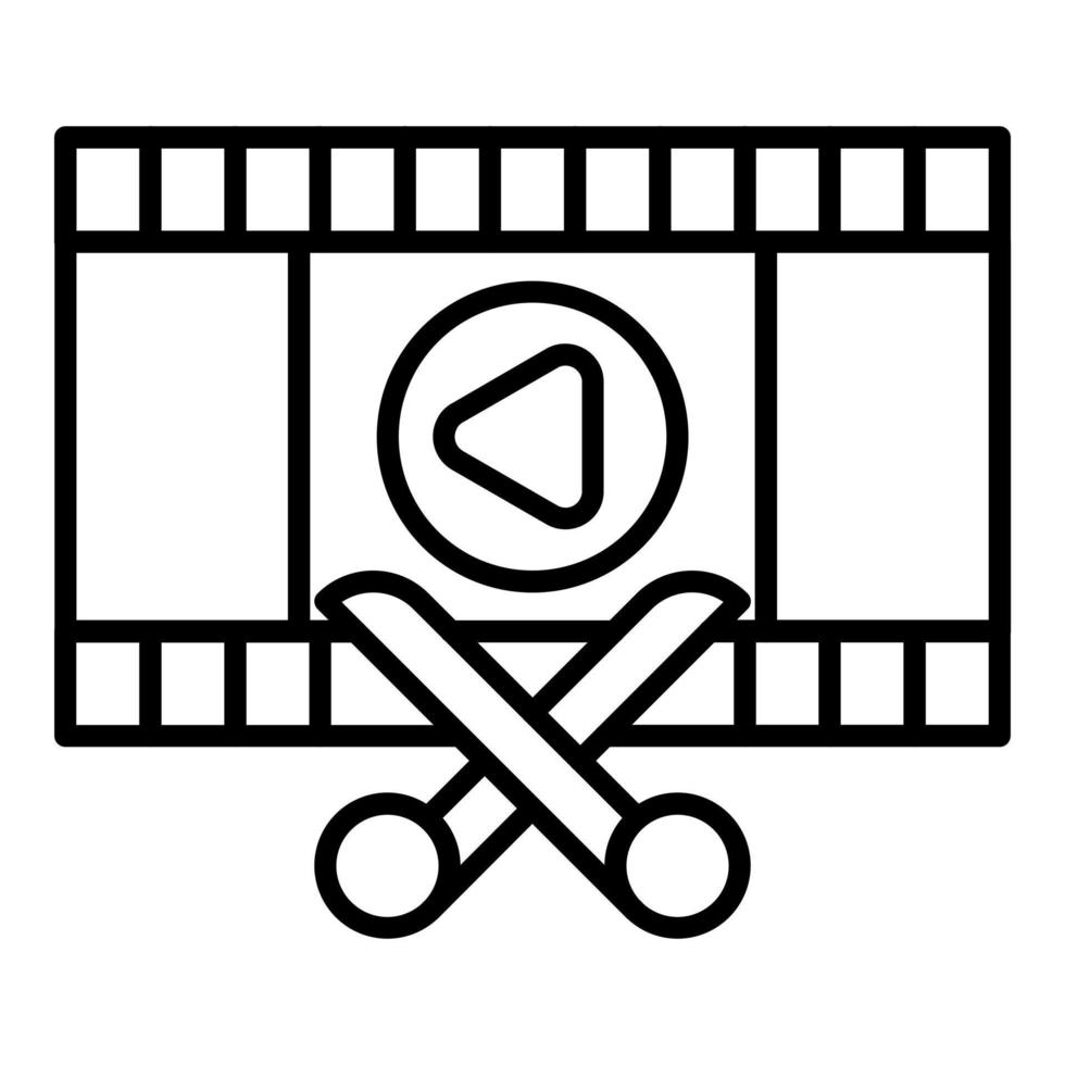 Film Editing Icon Style vector