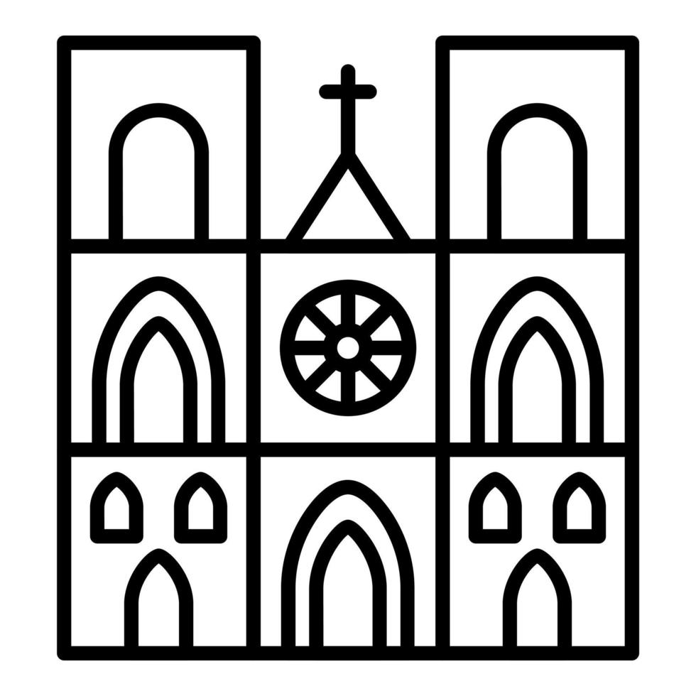 Notre Dame Icon Style vector