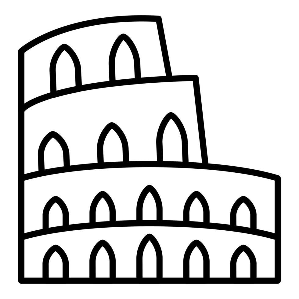 coliseo icono estilo vector