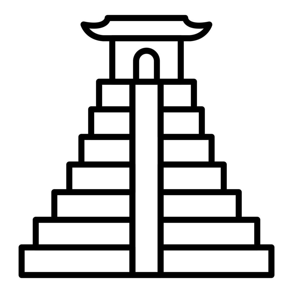 Chichen Itza Icon Style vector