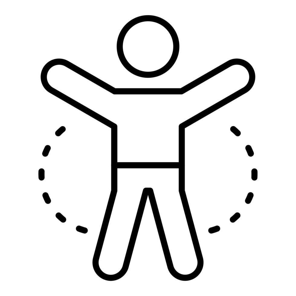 Jumping Jack Icon Style vector
