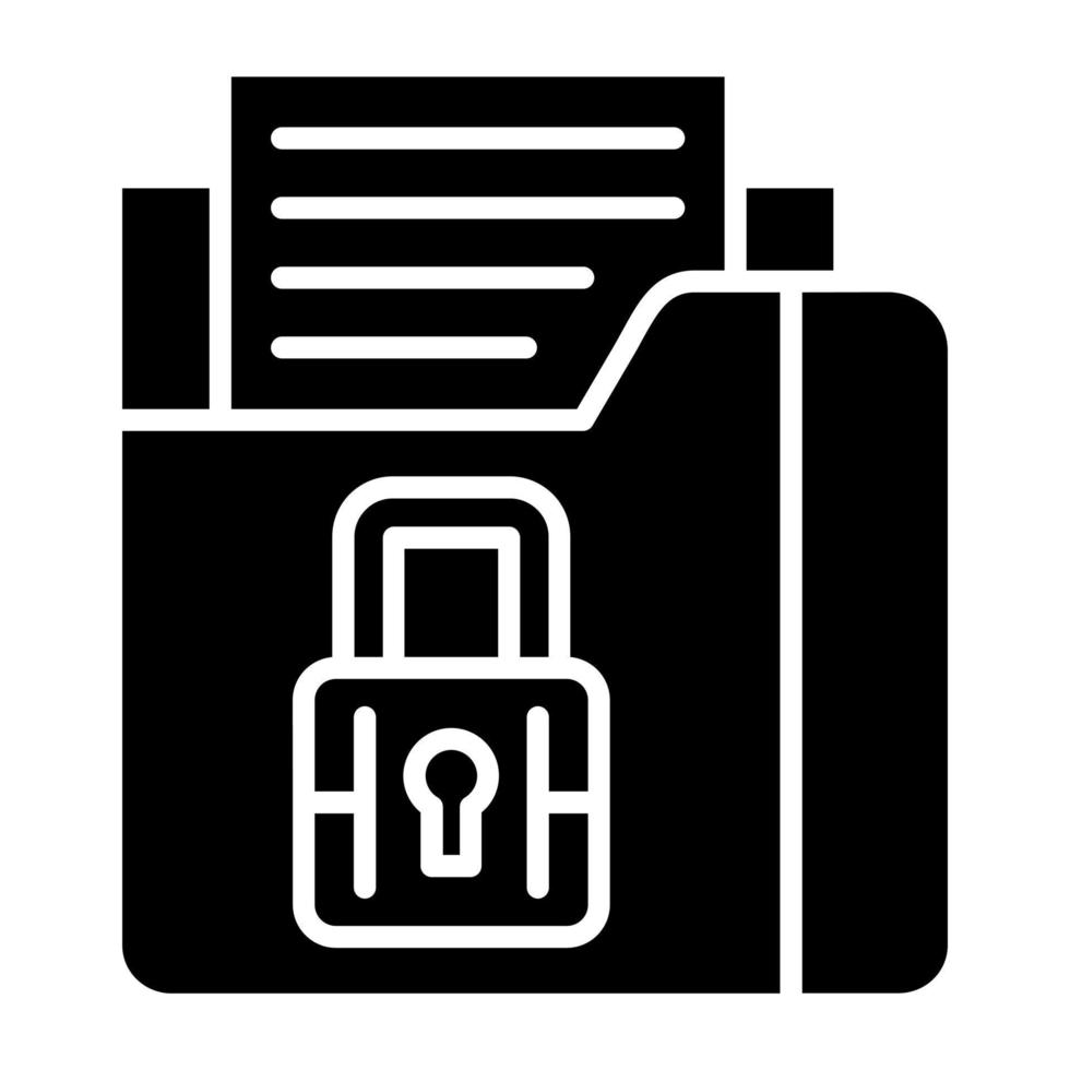 Secured Folder Icon Style vector