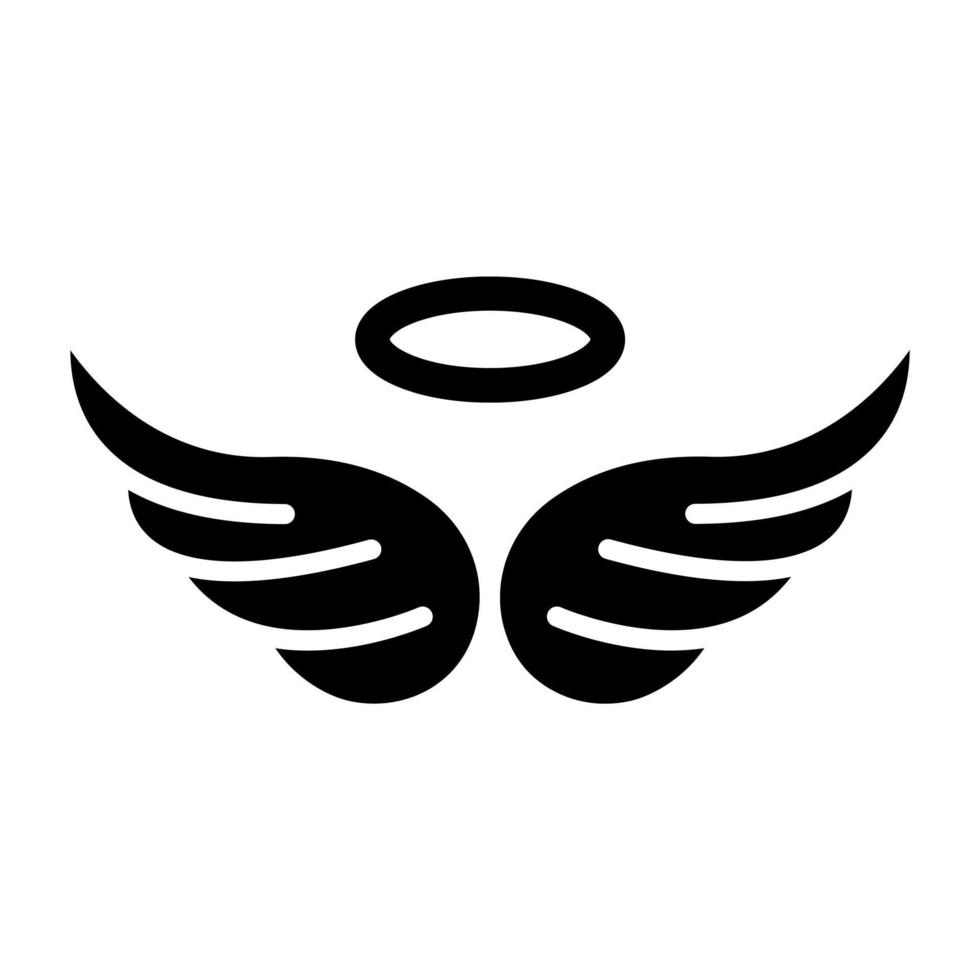 estilo de icono de ángel vector