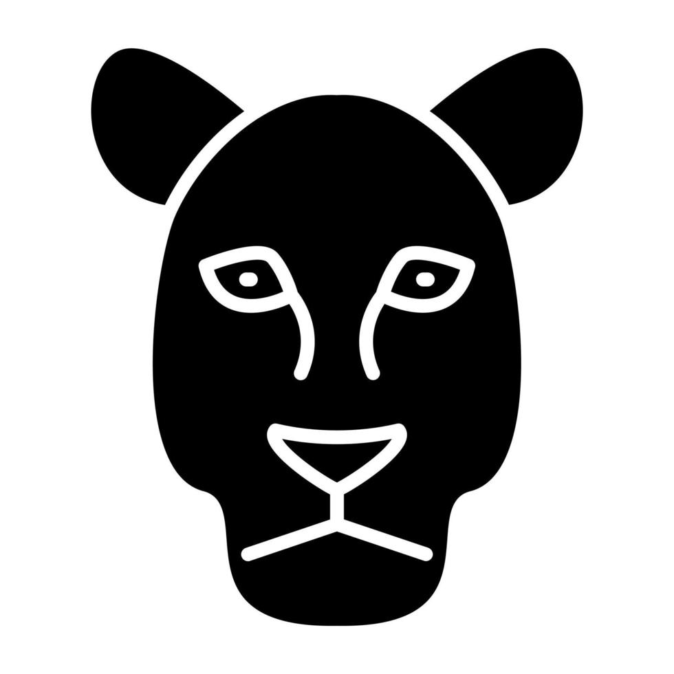 Mountain Lion Icon Style vector