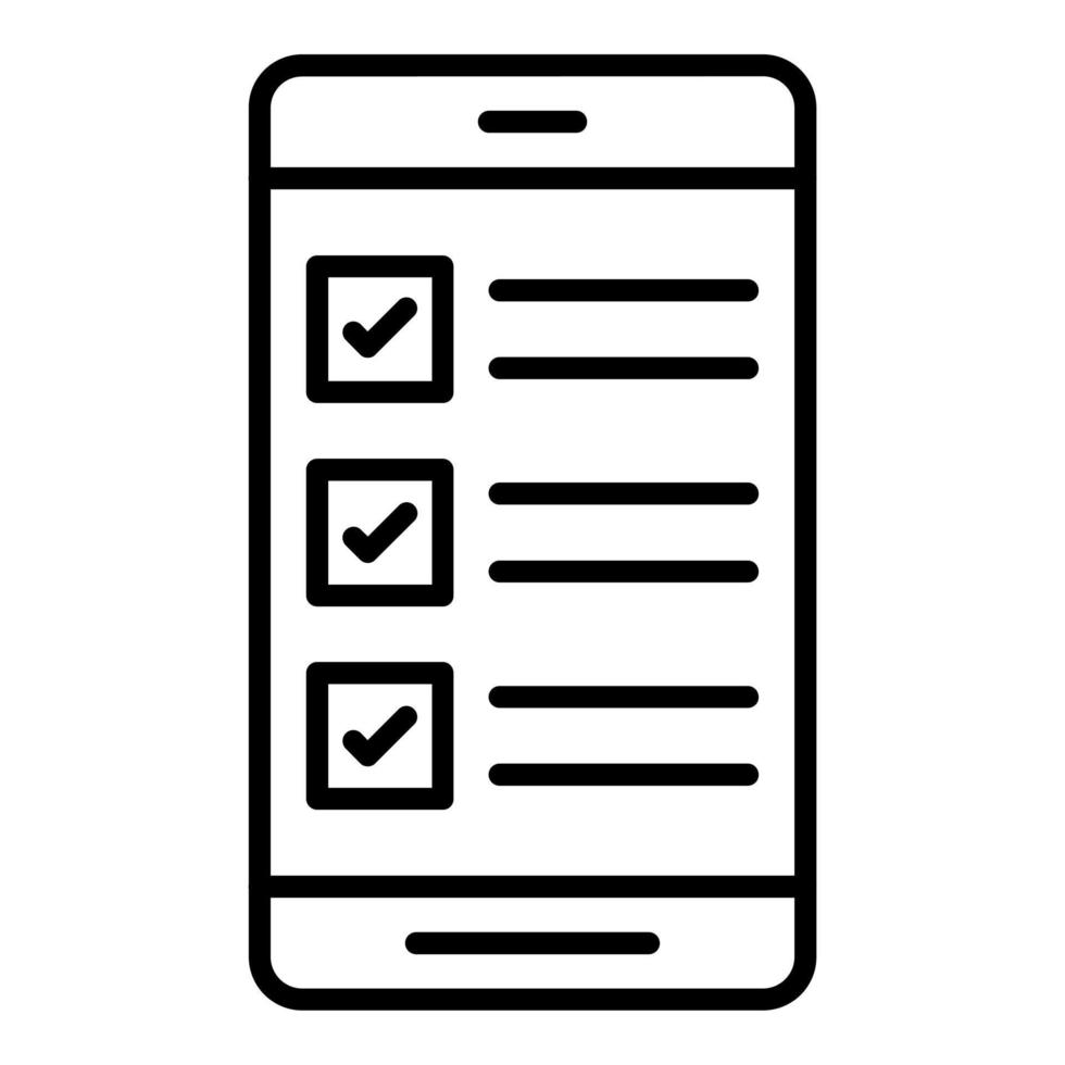 Survey Mobile App Icon Style vector