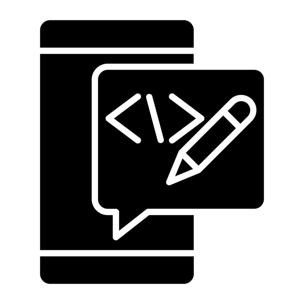 Edit Code Icon Style vector