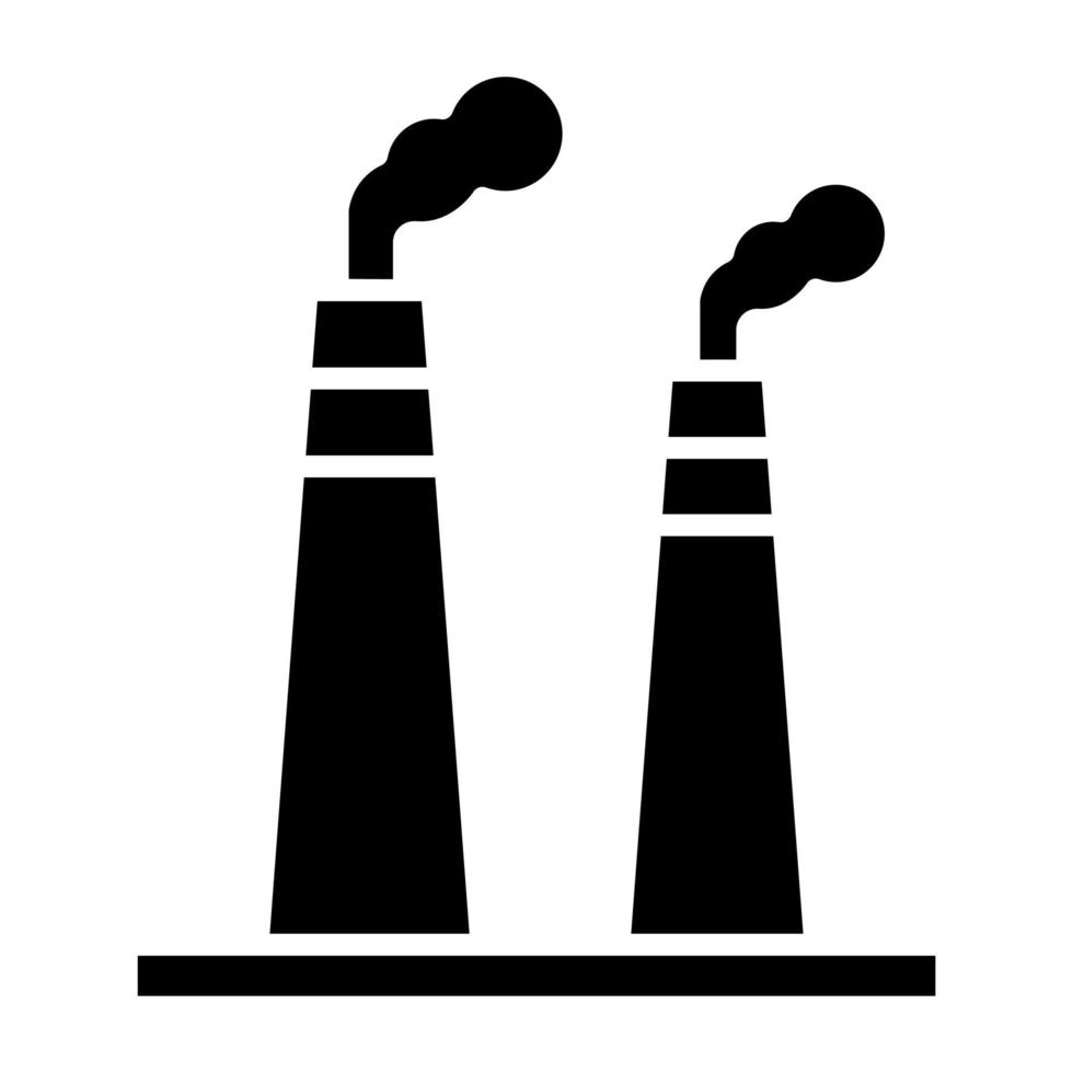 fábrica chimeneas icono estilo vector