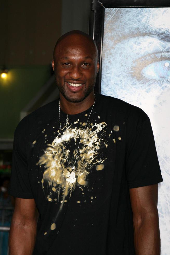 Lamar Odom  arriving at the Whiteout Premiere at the Manns Village Theater in Westwood CA on September 9 20092009 photo