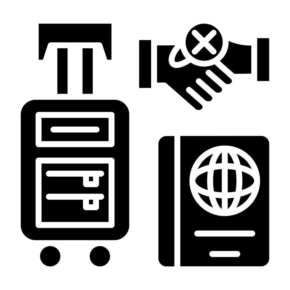 Contactless Travel Icon Style vector