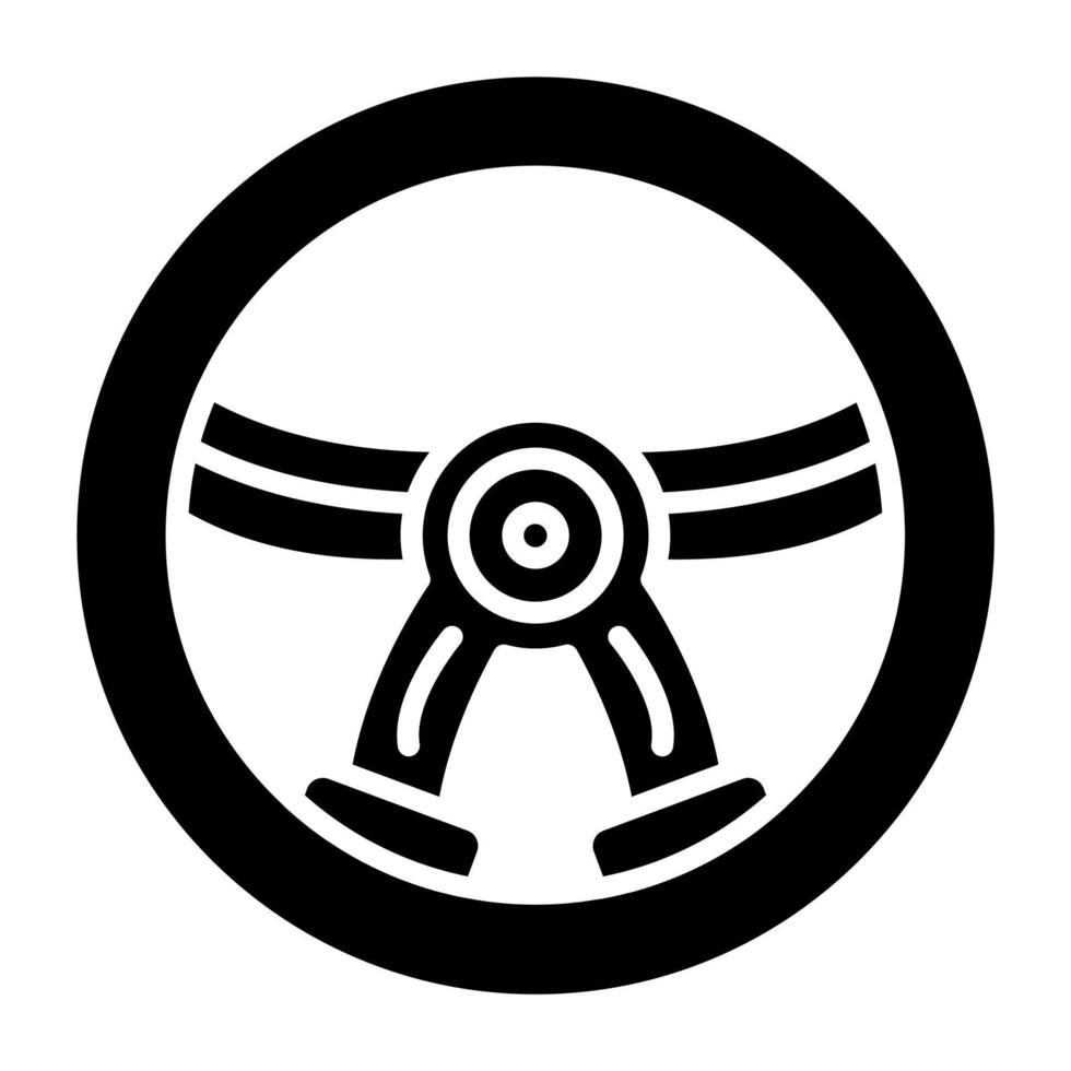 Steering Wheel Icon Style vector