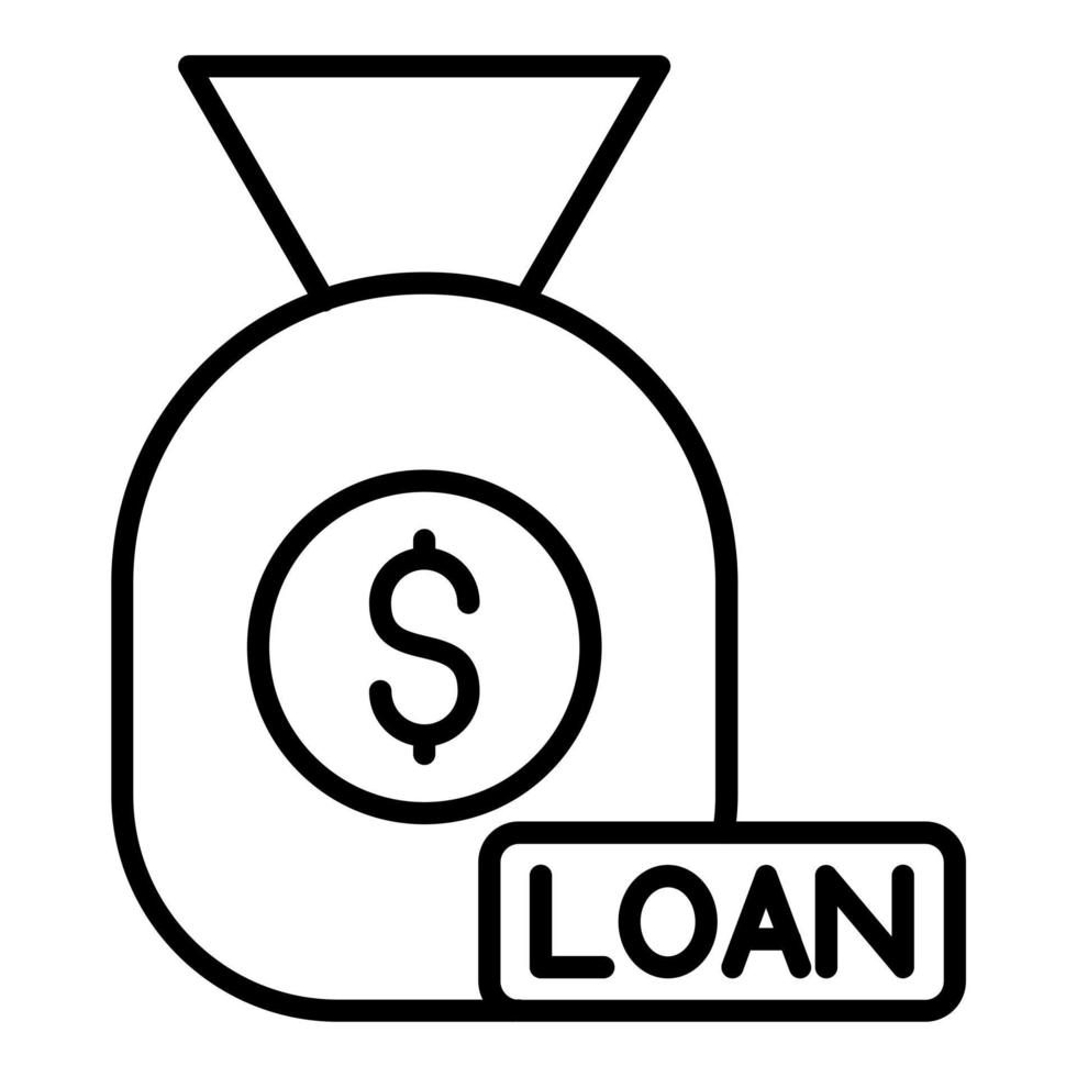 Loan Money Icon Style vector