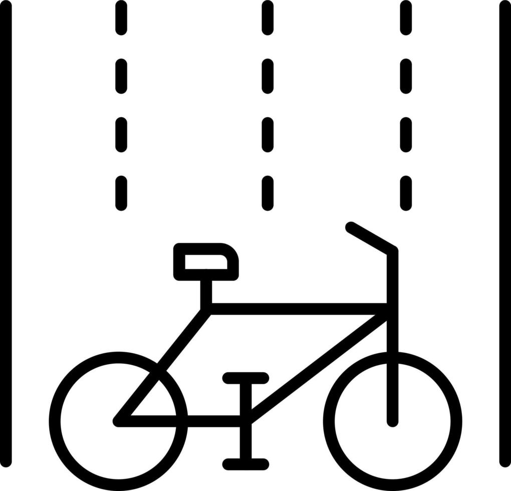 bicicleta carril icono estilo vector