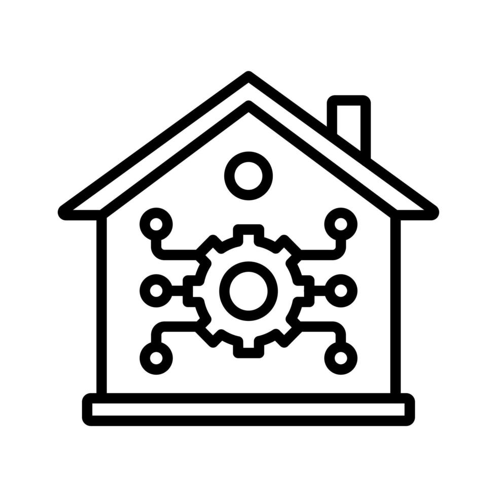 hogar automatización icono estilo vector