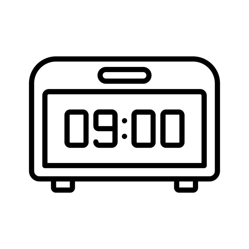 estilo de icono de reloj digital vector