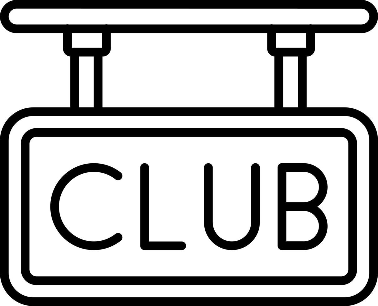 club icono estilo vector