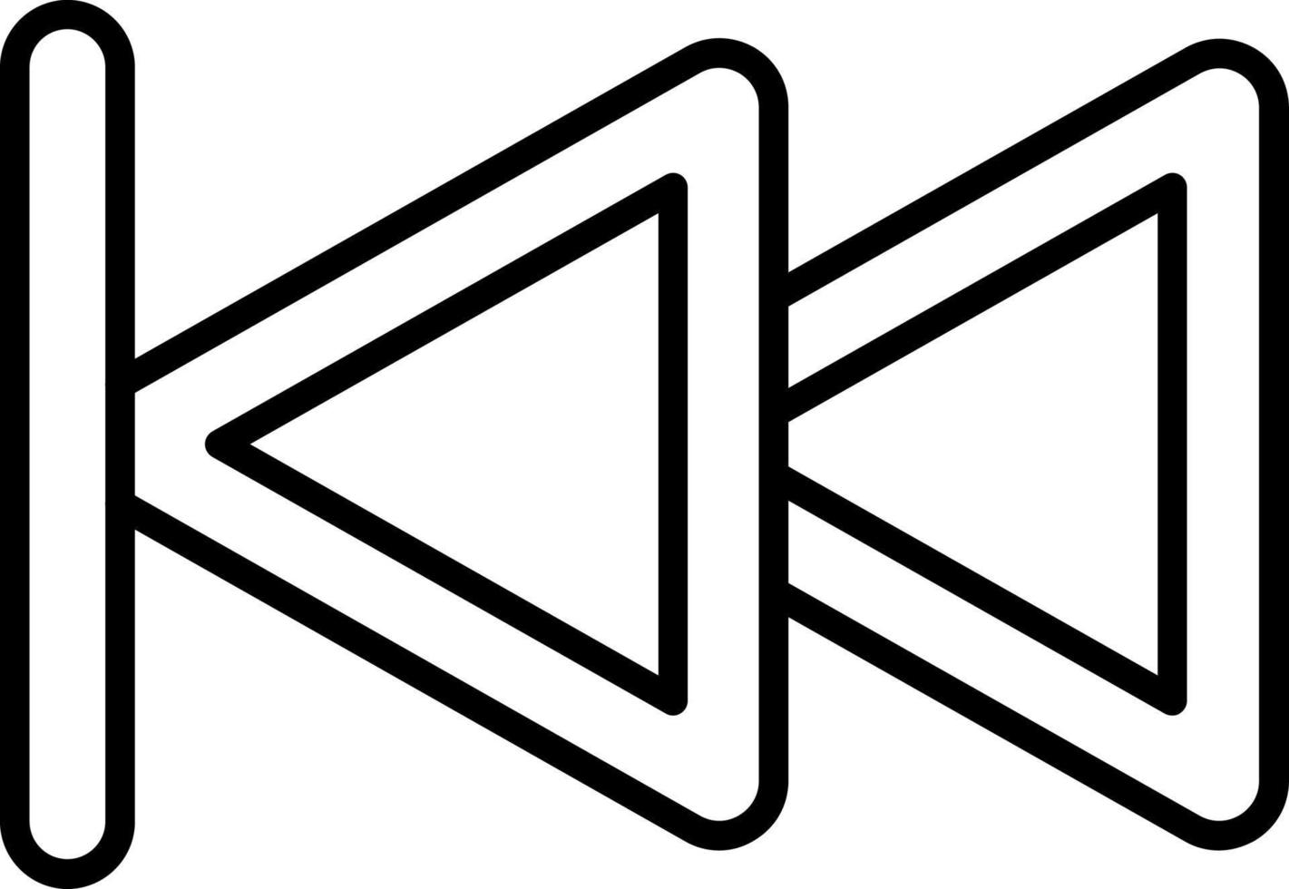 Backward Button Icon Style vector