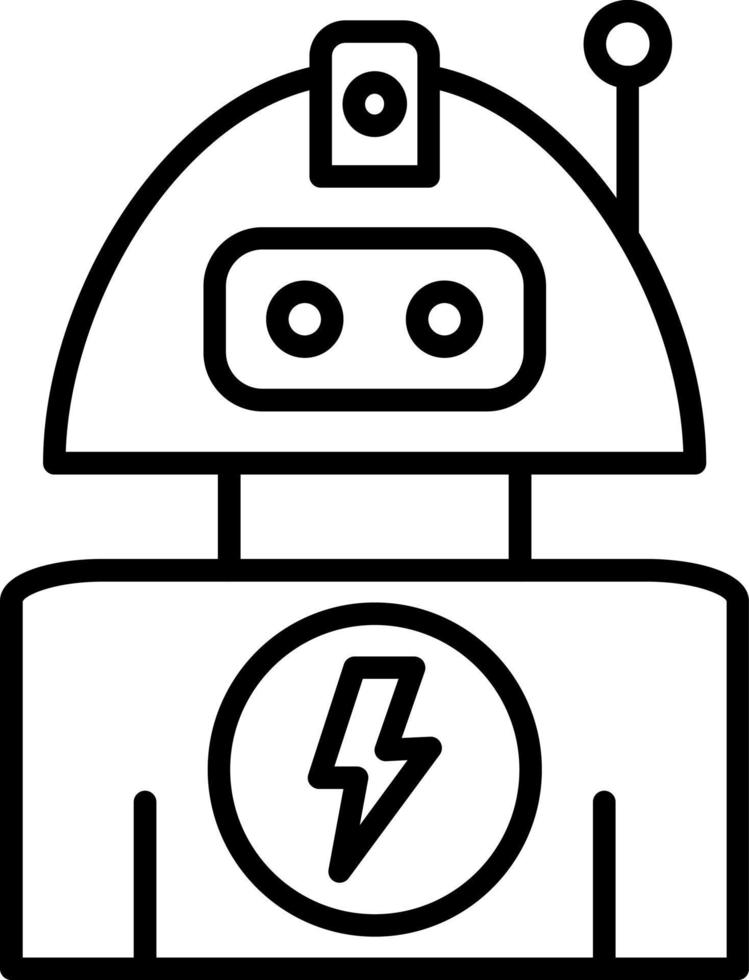 estilo de icono de robot vector