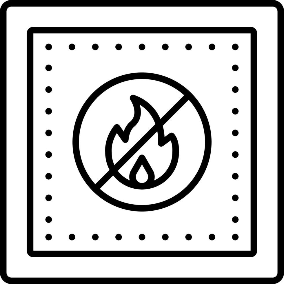 incombustible icono estilo vector