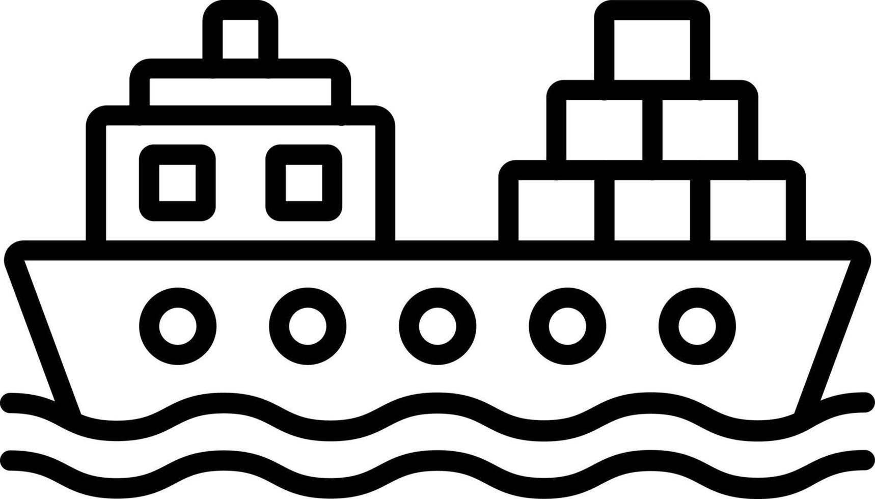 Cargo Ship Icon Style vector