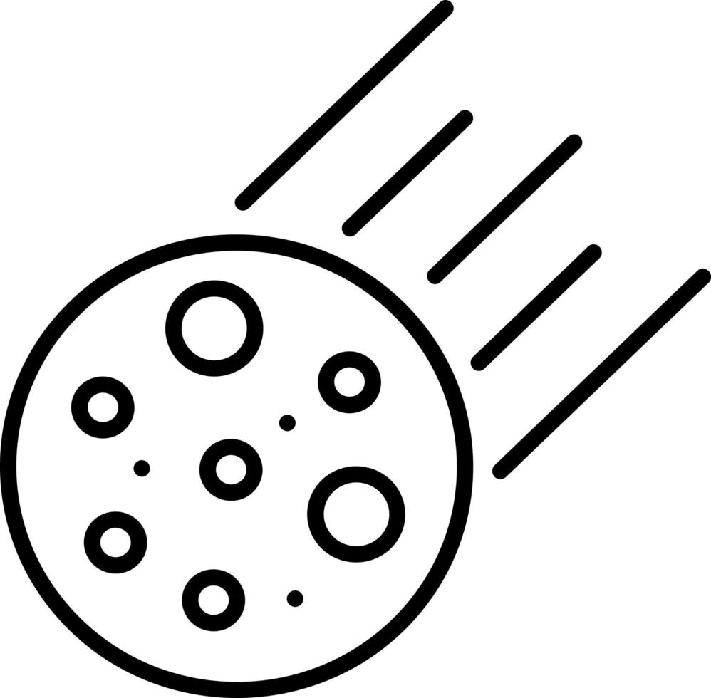 estilo de icono de asteroide vector