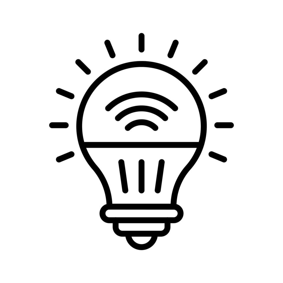 Smart Bulb Icon Style vector