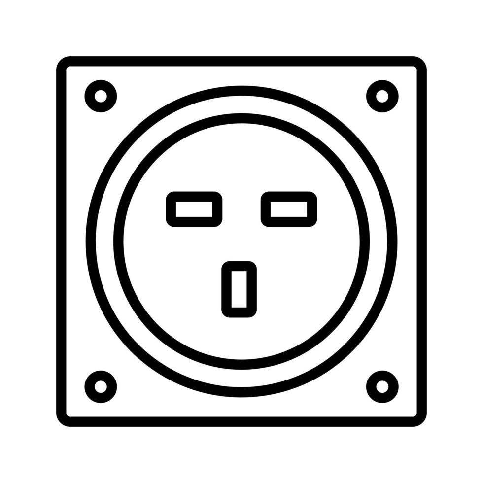 Power Socket Icon Style vector