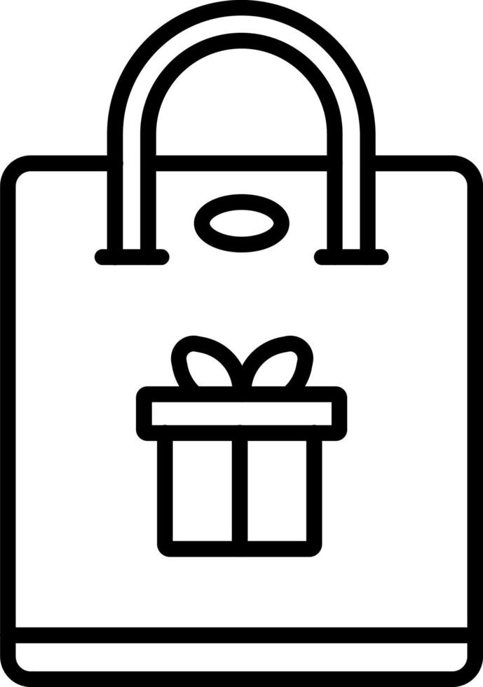 Shopping Gift Icon Style vector