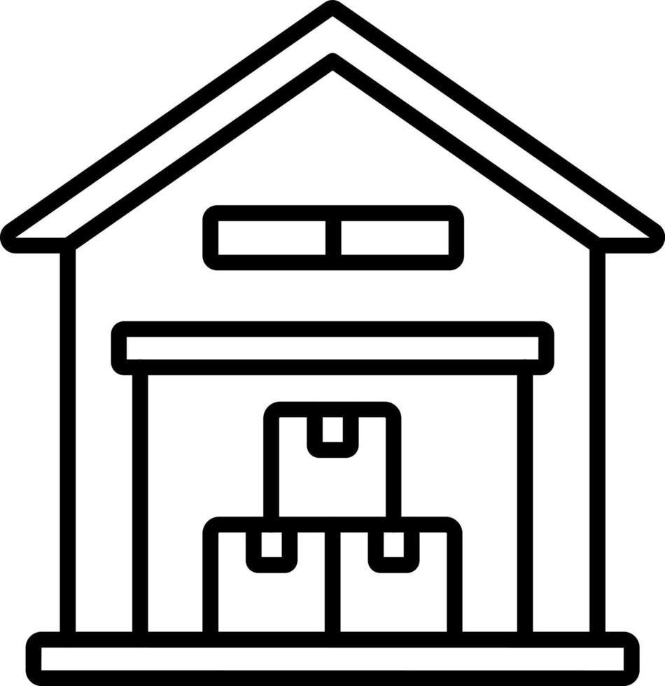 Warehouse Icon Style vector