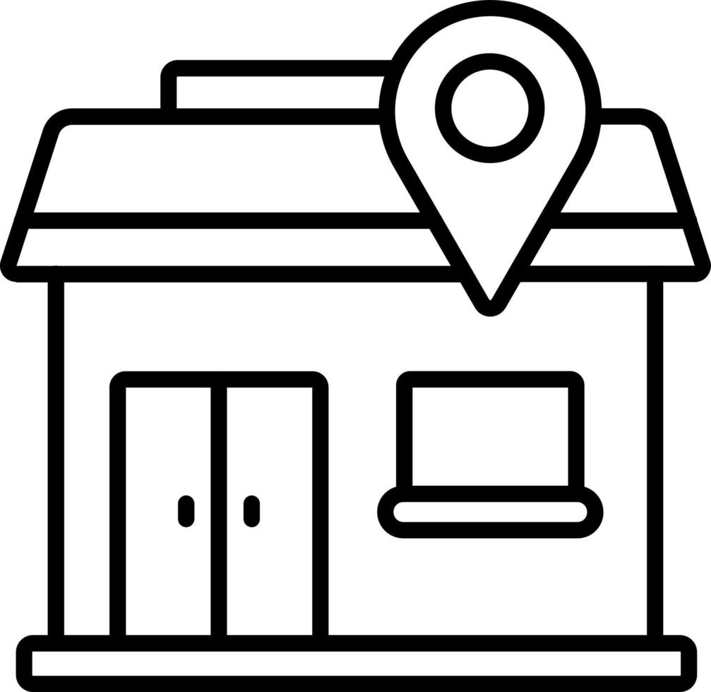 Store Location Icon Style vector