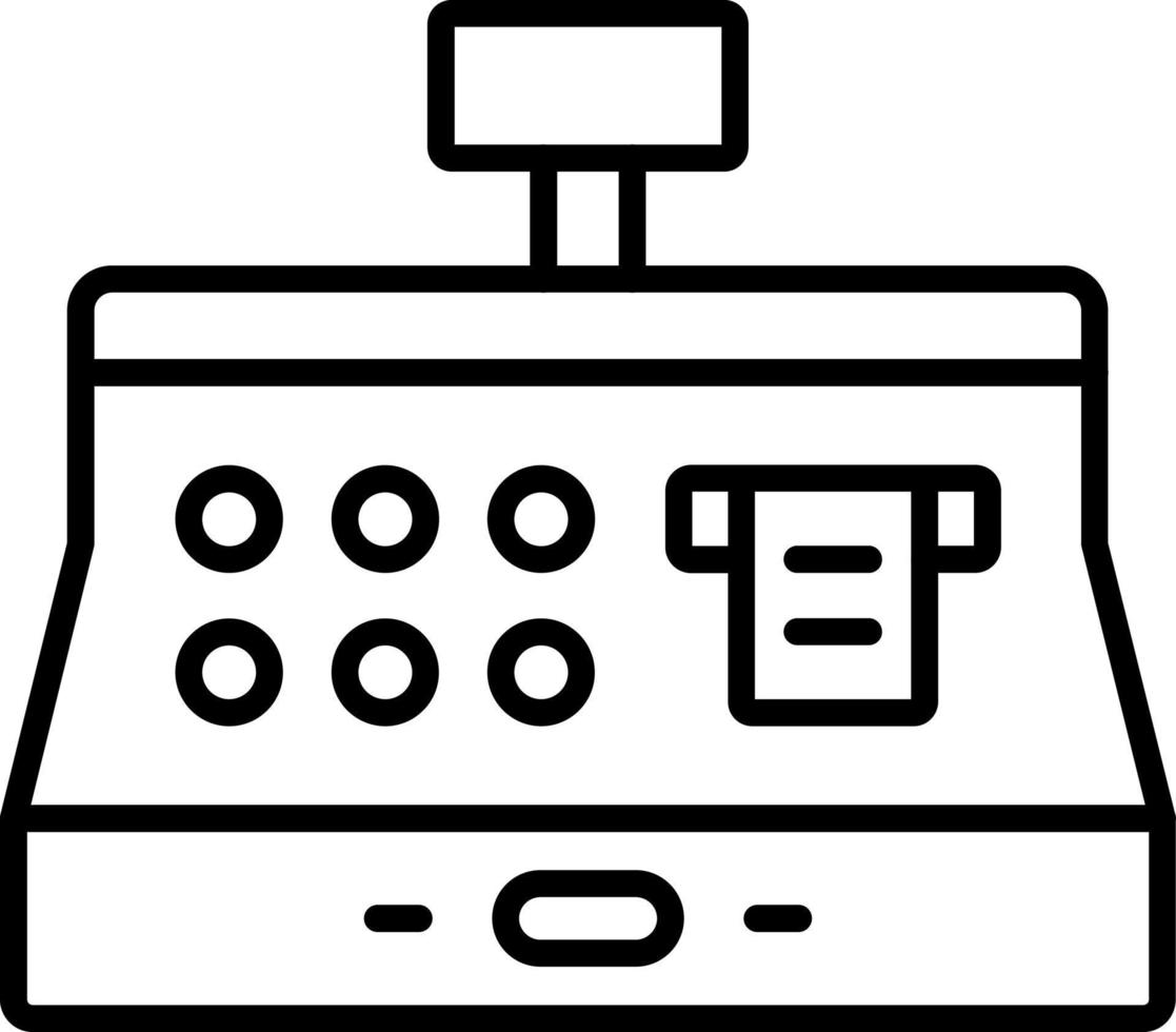 Cash Register Icon Style vector