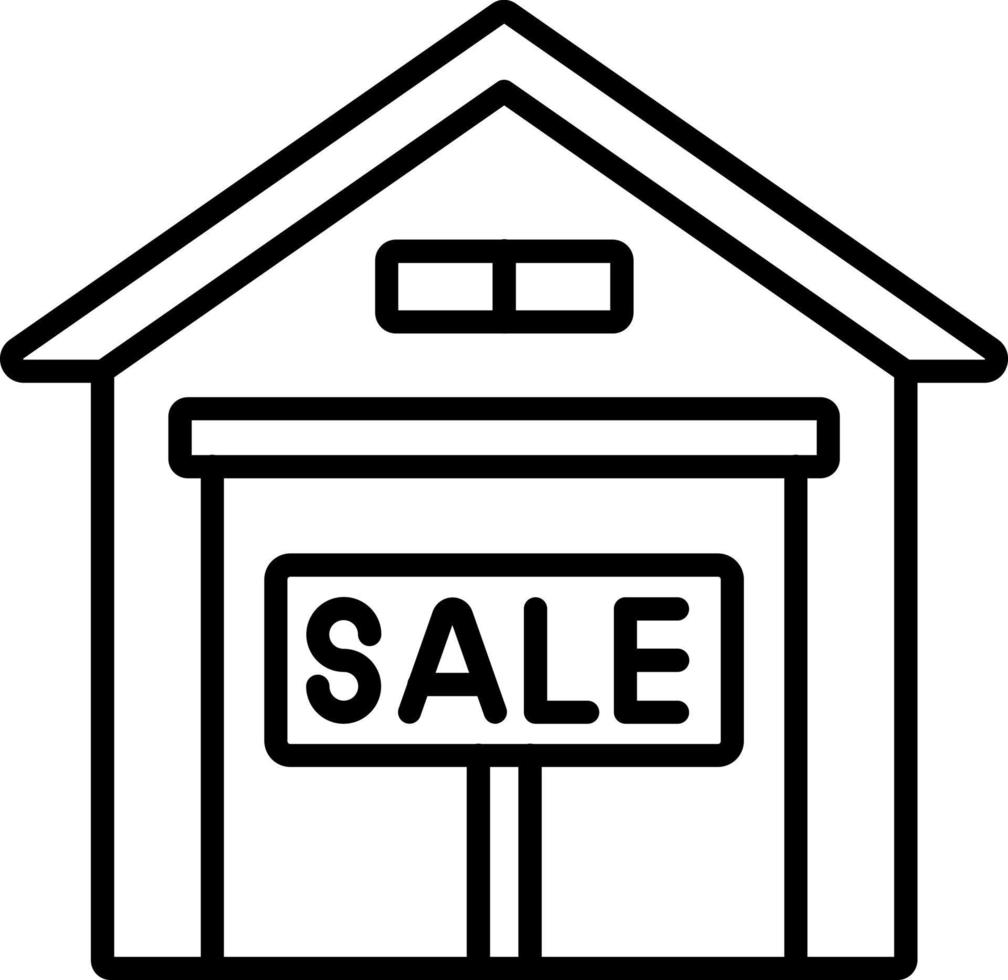 Warehouse For Sale Icon Style vector