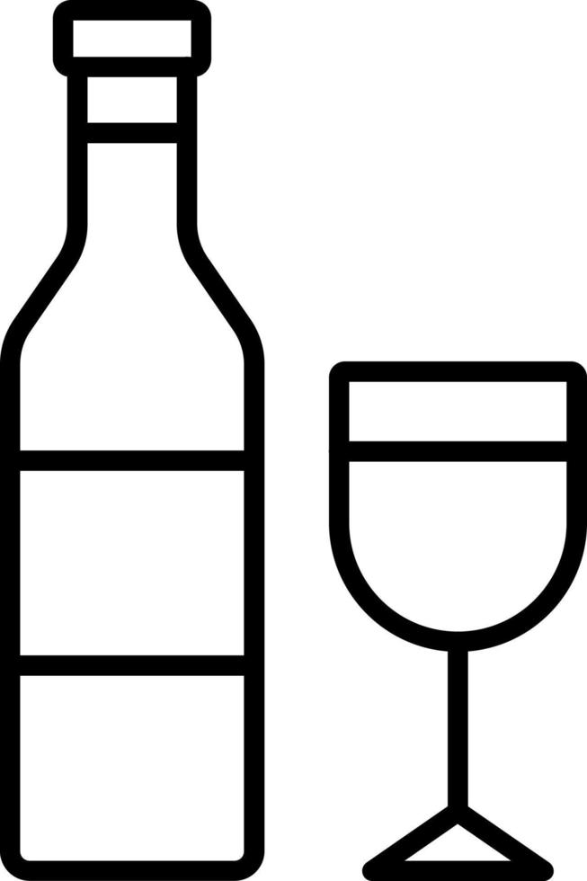 estilo de icono de vino vector