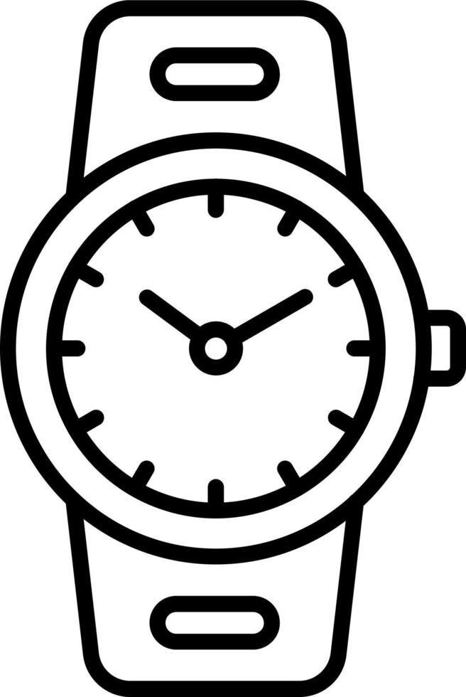 estilo de icono de reloj de pulsera vector