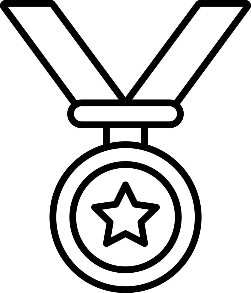 estilo de icono de medalla vector