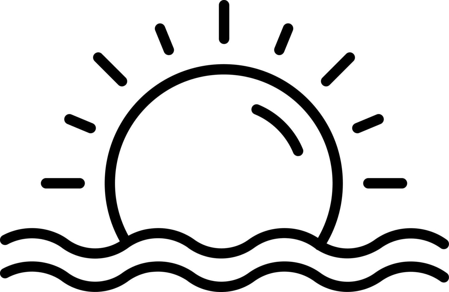 Sunset Icon Style vector