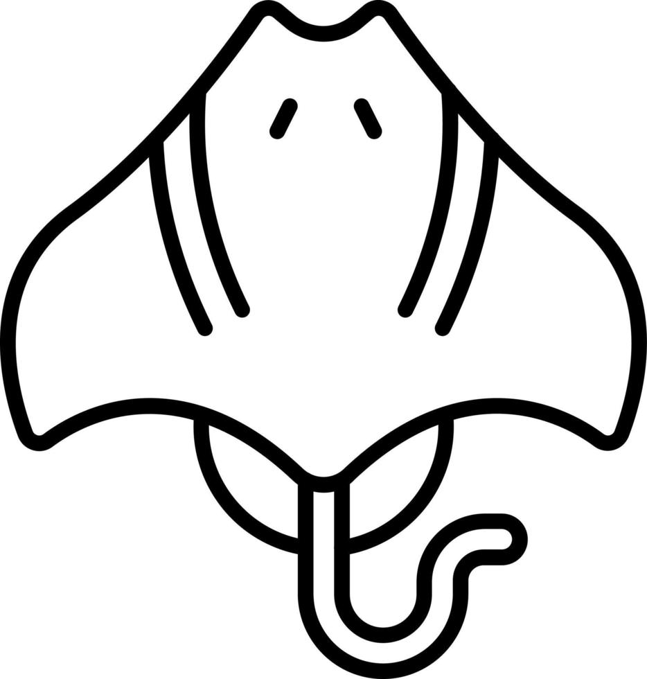 mantarraya icono estilo vector