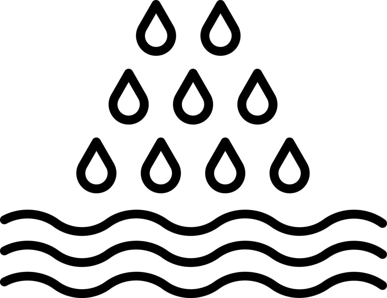 Oceano lluvia icono estilo vector