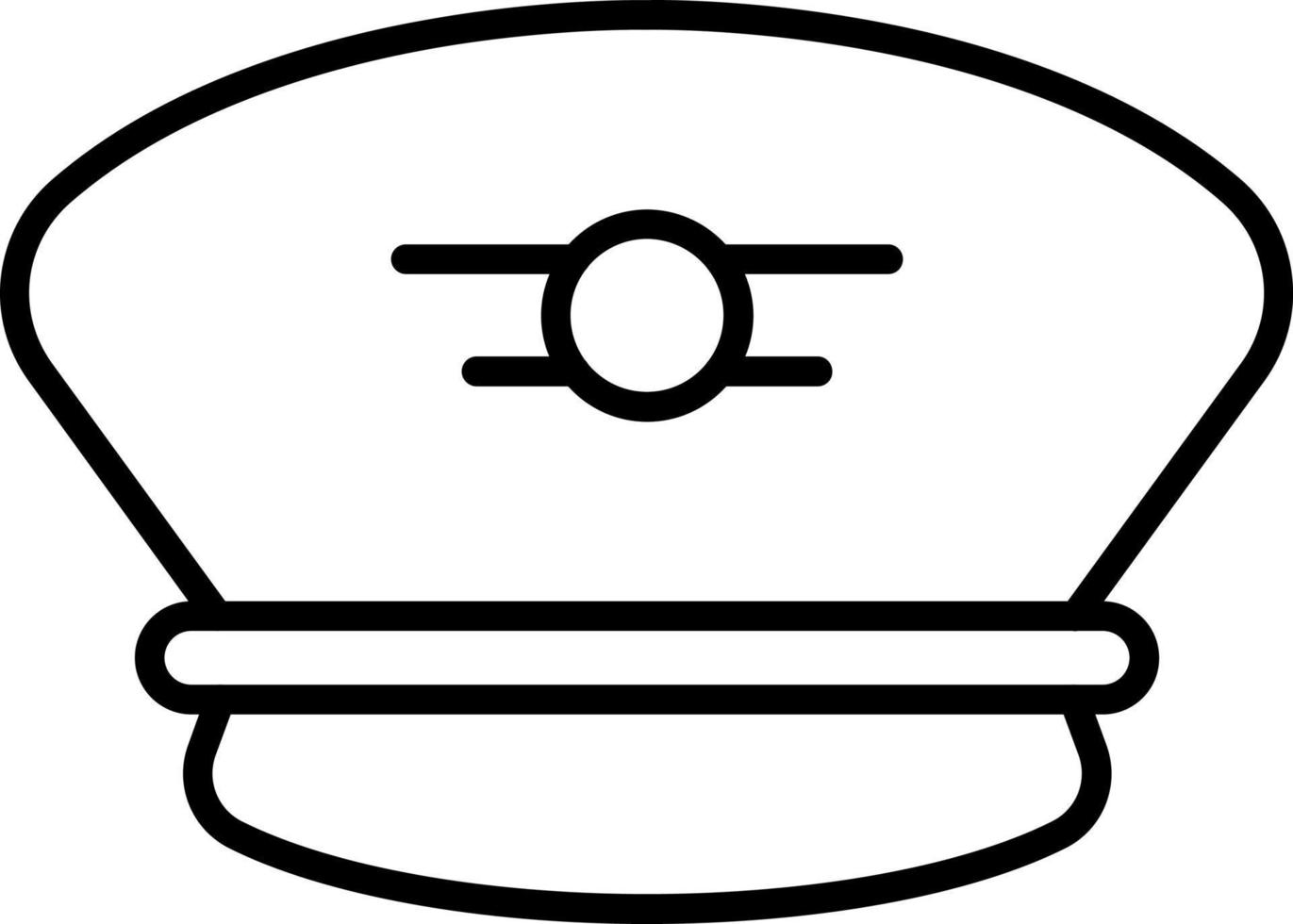 Captain Cap Icon Style vector