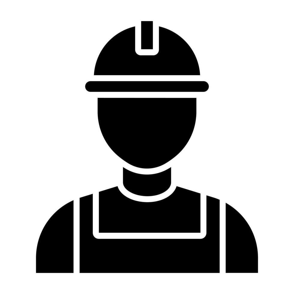 Factory Worker Man Icon Style vector