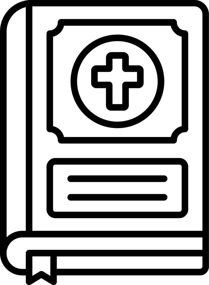 estilo de icono de la biblia vector