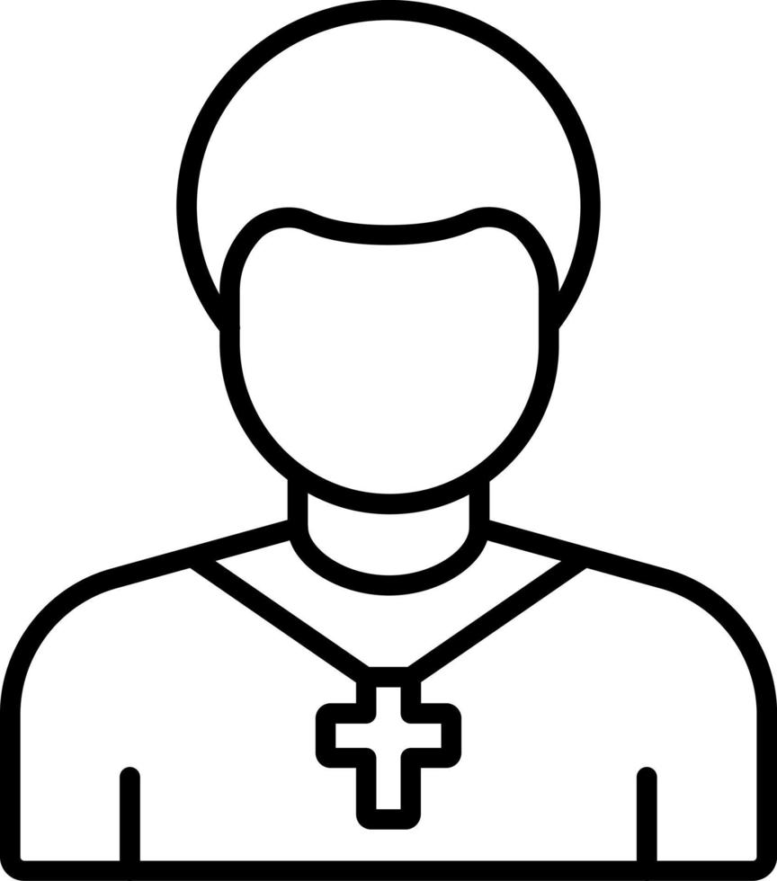 sacerdote icono estilo vector