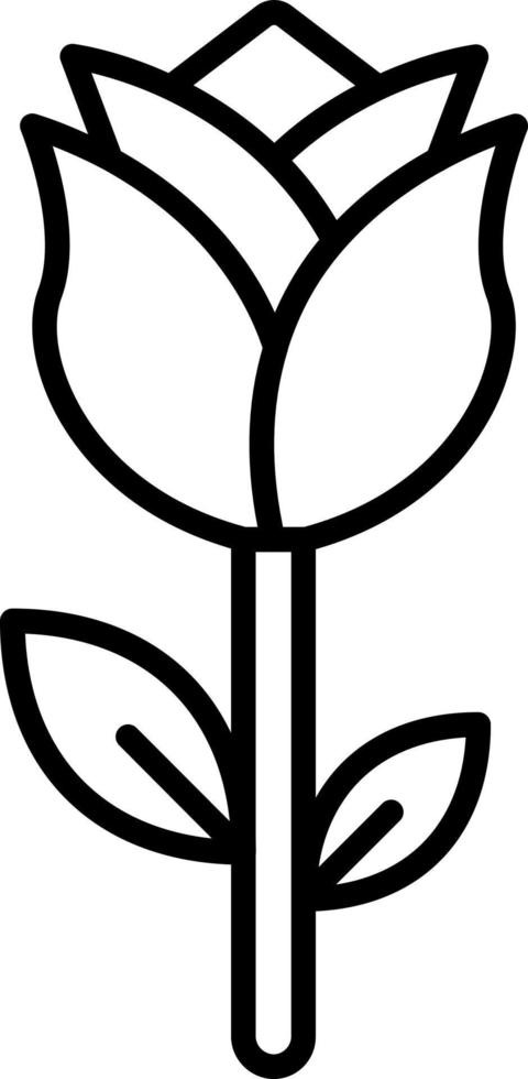 estilo de icono de tulipán vector
