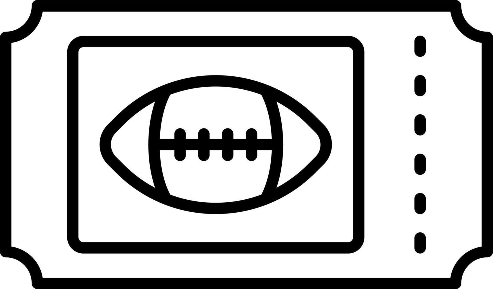Rugby Ticket Icon Style vector