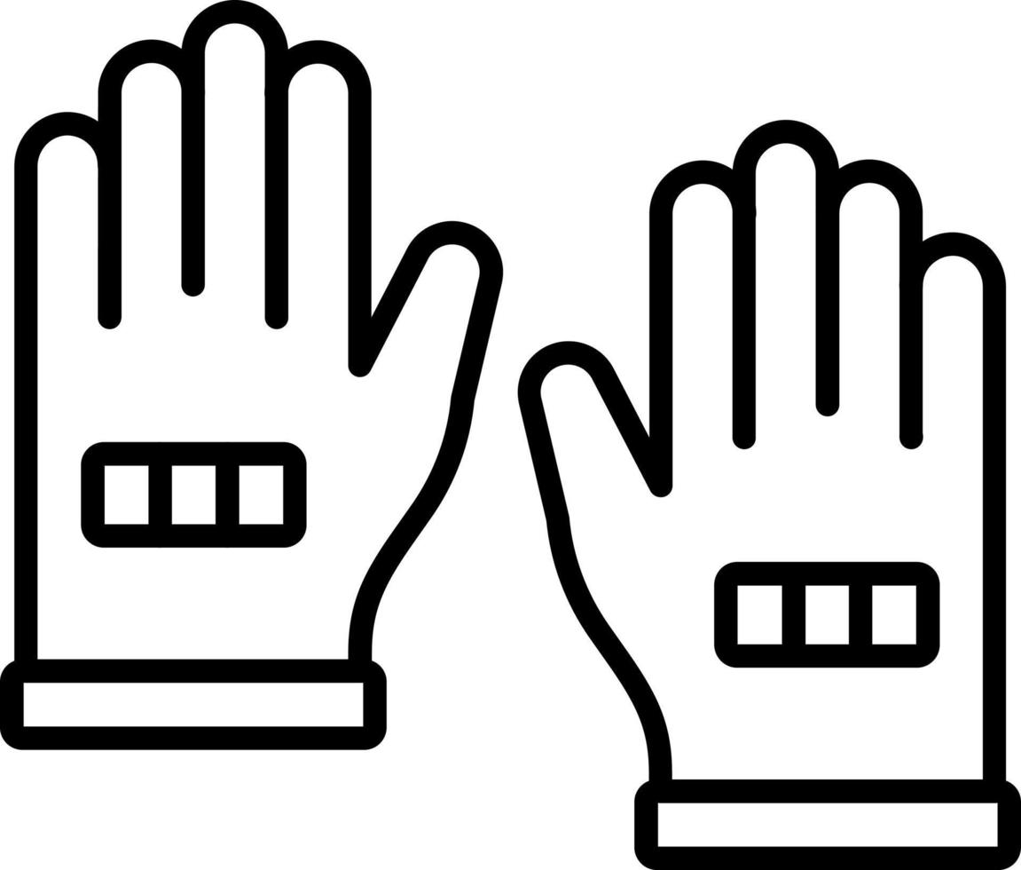 rugby guantes icono estilo vector