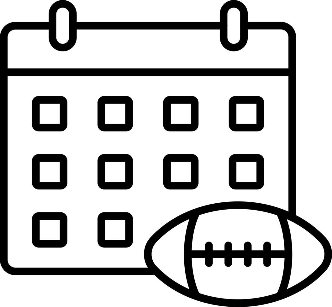 Rugby Match Date Icon Style vector